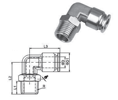Stainless Steel Quick Push-In Fittings QX LC